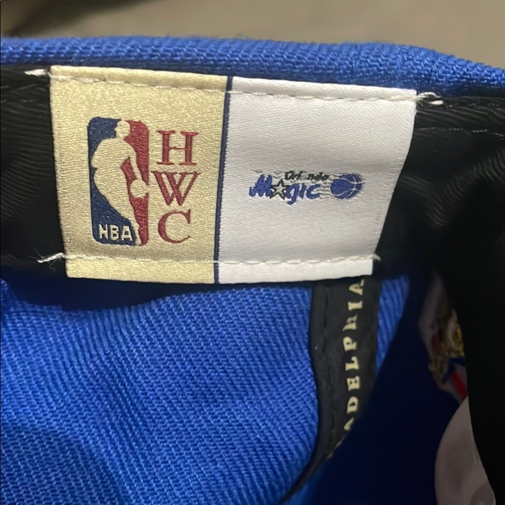 Mitchell & Ness Blue Basketball Snapback Hat - Picture 4 of 5